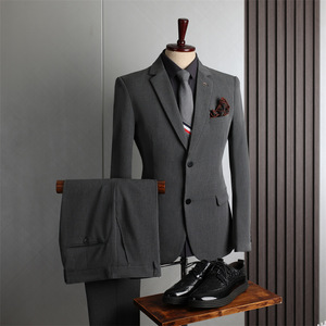 Costumes de grande taille en gros, nos saisons, décontractés, business, coupe ajustée, costumes de mariage pour hommes - Product Image 3