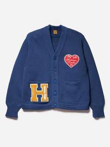 Custom <b>Men's</b> Cotton Knitted Heart Chenille embroidery patch badge casual Jacket <b>Cardigan</b> <b>Sweater</b> - Product Image 3