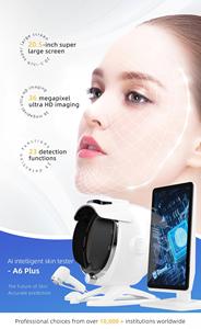 Appareil d'analyse de la peau, détecteur de pores UV, analyseur de peau A6 AI, appareil d'analyse de la peau avec poignée, détecteur microscopique - Product Image 5