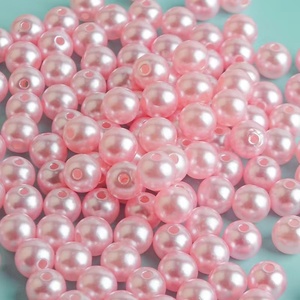 500 Gramm/Beutel Hochwertige lose künstliche ABS-Kunststoff perlen perlen 8mm mit Loch für DIY-Dekoration - Product Image 3