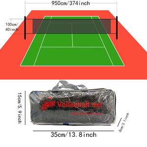 Filet de volley-ball anti-affaissement de taille réglementaire 2026 |   Résistant aux intempéries et durable |   Personnalisable pour les <span class=keywords><strong>jeux</strong></span> de famille en plein air, sur la plage ou dans le jardin - Product Image 2