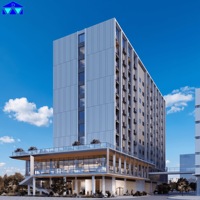 Immeuble d'appartements à structure en acier multi-étages, ignifuge et isolé, complexe résidentiel clé en main