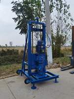Plateformes de forage de puits d'eau portables de 100 m de profondeur, état neuf, plateforme de forage rotative avec moteur pour usage domestique