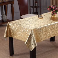 Nappe en PVC métallisé à micro-motifs RNPT Champagne, avec support tissé, imperméable et facile à nettoyer, pour table à manger