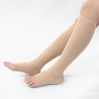 Chaussettes de compression sportives, hautes jusqu'aux cuisses, en nylon tricoté, élastiques, antidérapantes, support ODM, unisexe, antibactériennes, absorbant la transpiration