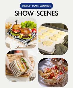 Papel de Envolver para Sándwiches a Prueba de Grasa para Hamburguesas de Grado Alimenticio, Papel de Hornear de una Sola Cara para Empacar Pan - Product Image 3