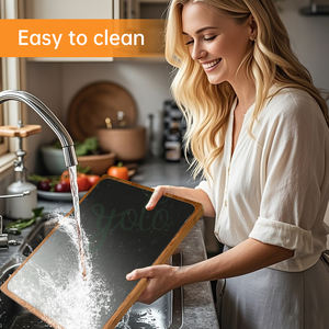 Bambú de doble cara y SUS 304, venta al por mayor, bloques de cortar, tabla de cortar de madera, cocina para carne, frutas, verduras con ranura para jugo - Product Image 6