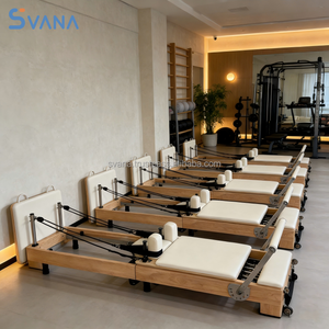 Machine de Pilates Réformateur Pliante Réglable en Chêne Professionnelle et Durable pour la Musculation du Corps et les Studios de Santé à Domicile - Product Image 5