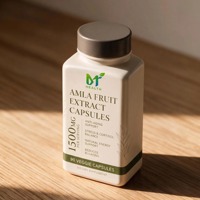 Kapsul Ekstrak Buah Amla 1500mg Per Sajian Suplemen Amla Alami 90 Kapsul Vegetarian Suplemen Diet Merek OEM