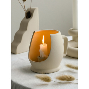 Nordic Style Unglazed Ceramic <b>Vase</b> Handmade Tabletop Decor For Living Room Home Art Display - Product Image 2