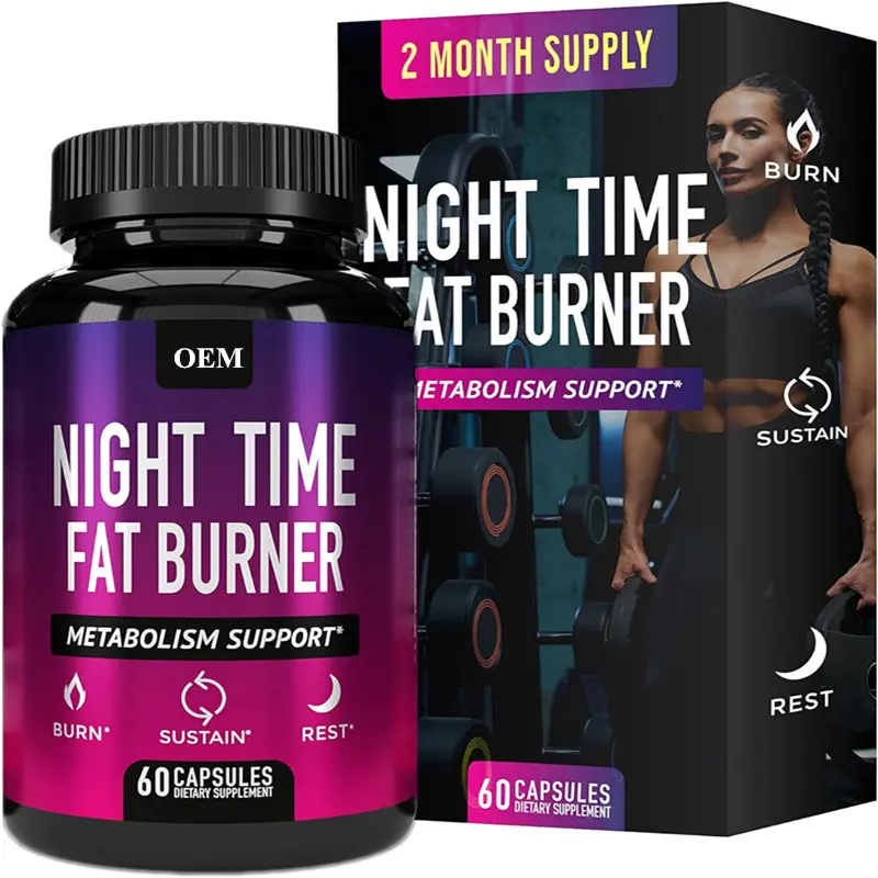 OEM/ODM/OBM Night Time Fat Burner Capsules Fast Fat Burning With Green Coffee Bean Extract And White Kidney Bean For Men Women