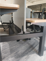 Cadre de bureau électrique dos à dos à double moteur pour ordinateur réglable en hauteur, poste de travail pour 2 personnes, bureau de table