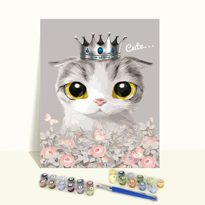 Venta al por mayor personalizar <span class=keywords><strong>lienzo</strong></span> pinturas digitales Animal gato Diy pintura acrílica por números Kit sobre <span class=keywords><strong>lienzo</strong></span> - Product Image 5