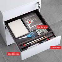 Meuble de rangement mobile blanc à 3 tiroirs avec serrure, à poser sous le bureau, pour documents A4 et lettres