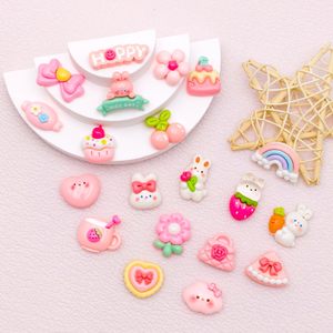 Accesorios de Resina de Animales de Dibujos Animados Variados al por Mayor, Adornos de Pegamento en Crema de 2 cm Pintados para Proyectos de Manualidades DIY - Product Image 4