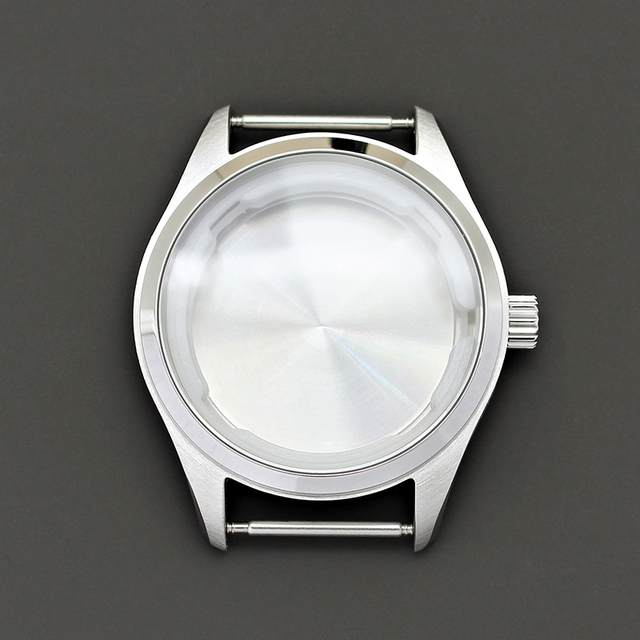 40mm Silver Stainless Steel Watch Case with Waterproof Feature for NH34 NH35 NH38 NH72 ETA2824 PT5000 Movement