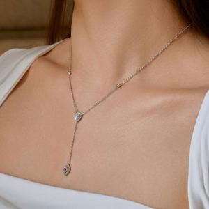 Collar Dylam Elegance con Colgante de Zirconia 5A en Forma de Gota de Agua, Cadena de Plata de Ley 925, Diseño Clásico, para Mujer, Uso Diario - Product Image 4