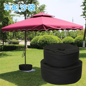 <b>Large</b> Wheel Sandbag Base 48cm Diameter Waterproof Oxford Cloth For <b>Patio</b> <b>Umbrella</b> Support - Product Image 3