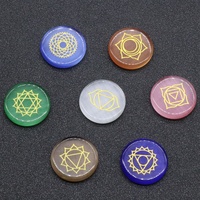 Tujuh Set Batu Kristal Chakra, Batu Kristal Penyembuhan Reiki Mata Kucing Chakra Yoga