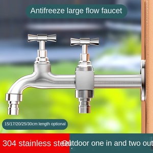<span class=keywords><strong>Robinet</strong></span> <span class=keywords><strong>de</strong></span> machine à laver mural à double poignée en acier inoxydable SUS304 avec surface céramique chromée, ouverture rapide, garantie 5 ans - Product Image 4