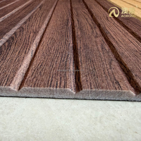 Matériaux acoustiques en feutre polyester imprimé sur mesure à rainures en V CNC, insonorisants, avec finition imitation bois