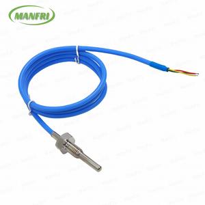 RTD Sensor suhu 3 kabel-100 hingga 600C PT100 PT1000 dengan SUS304 SUS316 Probe aluminium tembaga plastik - Product Image 6