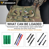 TOPTACPRO Nouveau Verson Crochet et Boucle Panneau Tactique Chemlight Porte-Stylo Lampe de Poche Batterie Organisateur Glow Stick Holder Pouch