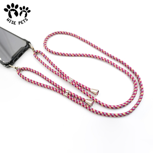 Wholesale Adjustable Colorful Nylon Universal Phone Lanyards Wrist Strap Crossbody Cell Phone Lanyard with Detachable Patch