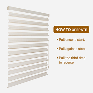 Cortinas Modernas de Tela Lisa Horizontal con Diseño de Mariposas Integrado para Dormitorio, <span class=keywords><strong>Comedor</strong></span>, Sala de Estar, Estudio, Persianas Plegables Tipo Zebra - Product Image 2