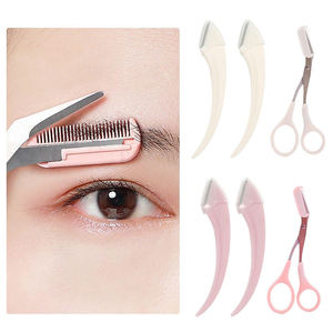 Couteau de précision pour sourcils, rasoir facial pour femmes, ciseaux à sourcils professionnels avec peigne, accessoires de coupe et de rasage des sourcils - Product Image 5