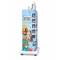 Máquina Expendedora Comercial de Etiquetas de Identificación para Mascotas, Grabador Láser para Etiquetas de Nombre de Perros y Gatos, para Centros Comerciales y Tiendas de Mascotas