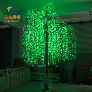 Bán Buôn Chuyên Nghiệp Ngoài Trời Cảnh Quan Đường Khu Vườn Nhân Tạo RGB Đầy Màu Sắc <span class=keywords><strong>LED</strong></span> IP65 Không Thấm Nước Giáng Sinh Khóc Liễu Cây - Product Image 6