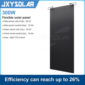300ワット20ボルトピールスティックフレキシブルソーラーパネル接着剤背面付きRVキャンピングボートルーフへの迅速な設置 - Product Image 2