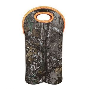 Two <b>Bottle</b> Insulated Neoprene Wine Water <b>Bottle</b> Holder Sleeves for Travel with Secure Carry Handle Wine Carrier Tote Bag - Product Image 4