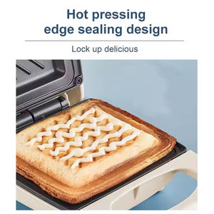 ماكينة تسخين الوافل والخبز الكهربائية المنزلية مزدوجة الوجهين والأجهزة البلاستيكية للقلي والخبز - Product Image 6