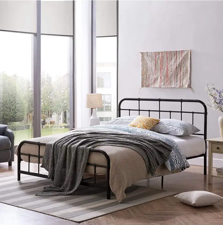 Mail packing New Design Customize Bedroom Furniture Of Steel Bed Frame Metal Antique Style