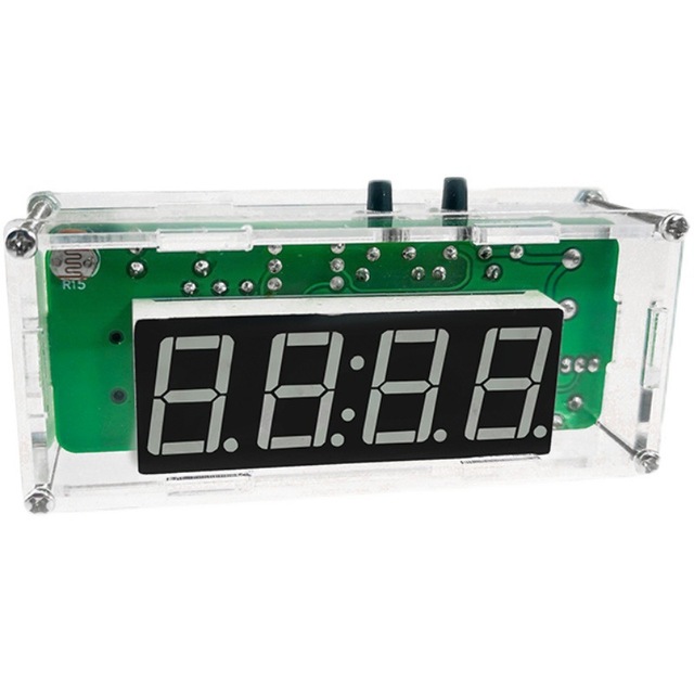 Multifunctional Digital Clock Kit Single-chip Electronic Clock Temperature Date Display DIY Welding