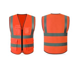 Groothandel Custom Logo Multi-Pocket Hi Vis Veiligheidsvest Voor Man Rits Sluiting - Product Image 6