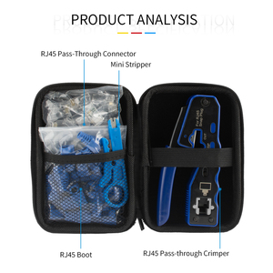 LAN Cat 6 Network Cable Repair Tool Kit Wire Cutter Screwdriver and Hand <strong>Crimping</strong> Pliers <strong>Set</strong> RJ45 Cat6 Tool Kit - Product Image 5