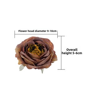 Guirnaldas y coronas de boda de fabricante: Cabezas de flores artificiales de rosa Moon Rust al por mayor para decoración de bodas y manualidades. - Product Image 2