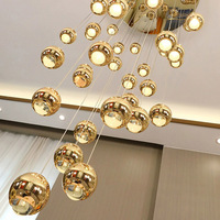 Moderne Restaurant Chambre Villa Escalier Éclairage Usage Domestique luxe Art Décoratif fleur Led Pendentif Lumière longue