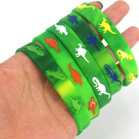 Bracelet en Silicone/Caoutchouc Dinosaure Gaufré, Logo Personnalisé, Commande en Gros, Cadeau/Souvenir pour Fête d'Anniversaire d'Enfants