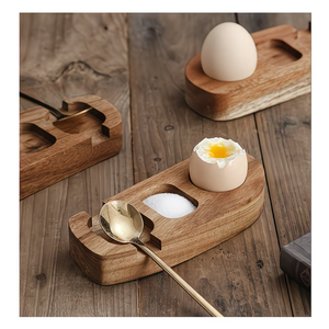 Porte-œufs de Noël et de <span class=keywords><strong>Pâques</strong></span>, plateau à œufs en bois pour la cuisine et la maison - Product Image 4