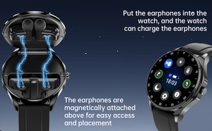 Smartwatch OEM Amoled <span class=keywords><strong>1</strong></span>.43'' con Auricolari Wireless BT <span class=keywords><strong>2</strong></span> in <span class=keywords><strong>1</strong></span>, Tracker Fitness, Monitoraggio Frequenza Cardiaca e Sonno, Impermeabile IP67, Email, Logo Personalizzato - Product Image 4