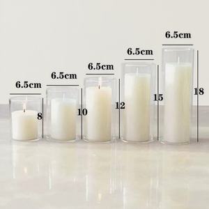 <span class=keywords><strong>Candele</strong></span> a Colonna Bianche in <span class=keywords><strong>Vasi</strong></span> Cilindrici di Vetro, <span class=keywords><strong>Candele</strong></span> Aromaterapiche Artigianali <span class=keywords><strong>per</strong></span> Decorazioni Matrimoniali e Natalizie, Fragranza Personalizzata - Product Image 6