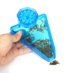 Molino de Tabaco Manual de Plástico con Forma de <span class=keywords><strong>Barco</strong></span> Simple de Gunter Wholesale con Bandeja de Almacenamiento y Carga Fácil - Product Image 1