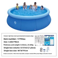 Piscine hors sol robuste en PVC avec structure en bâche et matériau renforcé en maille, directement de l'usine