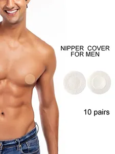 Men's Spandex Breast Stickers Sexy Sports Bra Pad Pairs Adhesive Nipple Protector Glue-On Pines Cover Men Women's Decoration