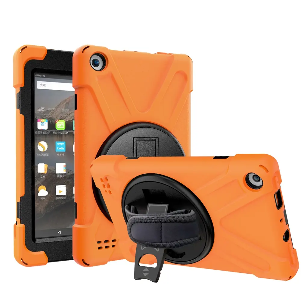 New armour 360 degree full-body cover for Amazon fire HD 7 2019 case with handstrap