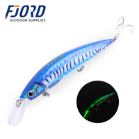 Leurre Minnow FJORD pour imprimante 3D, 110 mm, 37 g, nage profonde personnalisée, pour la pêche au gros gibier
